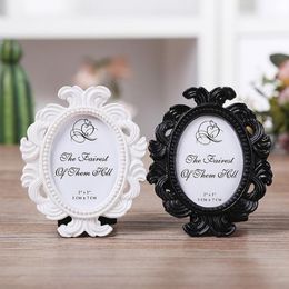 50pcs Victorian Style White&Black Baroque Picture/Photo Frame Place Card Holder Wedding&Bridal Shower Favours FREE SHIPPING SN2248