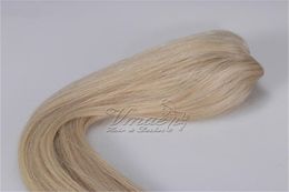 VMAE Brown horsetail tight hole Clip In 120 g Natural 613 Straight Drawstring Ponytail Virgin Human Hair Extensions