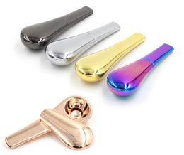 Rainbow Smoking Pipes Metal Magnet Smoking Pipe Zinc Alloy Magnetic 93mm Length 23mm diameter Tobacco Pipes Cigarette