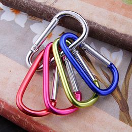 Carabiner Ring Keyrings Key Chain Outdoor Sports Camp Snap Clip Hook Keychains Hiking Aluminum Metal Stainless Steel Home Supplies WX9-1659