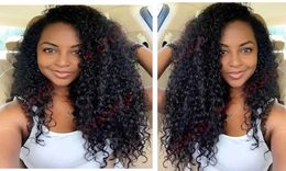 10-22inch % density Baby Hair Kinky Curly Human Hair Lace Front Wigs 180% density Side Part Brazilian Remy Human Hair Wigs For Black Women