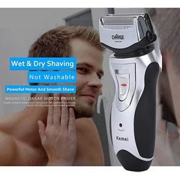 2016 Kemei 8007 Rechargeable Electric Shaver Kemei Razor Men Beard Shaver Trimer Barbeador Face Care Groomer Afeitadora Shaving Machine BAoC