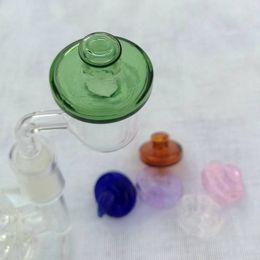 UFO Glass Carb Caps Dome 35mm Diameter Smoking Accessories Colourful Tops Hat Style Fit Quartz Banger Enails Glass Water Smoking Bong Pipes