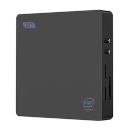 -Aliumium-Gehäuse Niedriger Stromverbrauch Intel Atom x5-Z85 Prozessor Intel HD Graphics 400 Mini-PC / Computer-Host Unterstützt Windows 10 und Linux