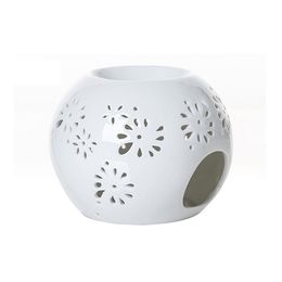 Handmade Ceramic Essential Oil Burner Fragrance Lamps Porcelain Tealight Candle Holder with Hollow Out Flower Wedding Gifts Home Bar Decoration