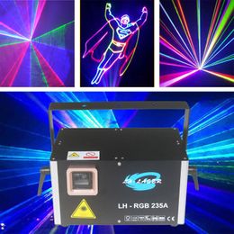 color stage lighting Canada - RJ45 ILDA disco Party Stage lighting 1500mw RGB full color animation+beam laser light with network port