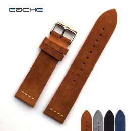 Eache Suede Design Special&classical Genuine Leather Watchband 18mm 20mm 22mm Watch Accessories Watch Straps Y19052301