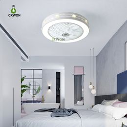 Ceiling Fan LED Light 550mm Three-color Dimming Fan Lamp Bedroom Living Room Ceiling Lamp Pendant Lights with Remote