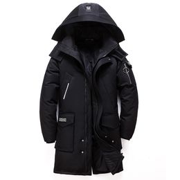 long down coat mens winter jacket parkas hooded windbreaker Fashion Men Women Overcoat Causal Hip Hop Streetwear