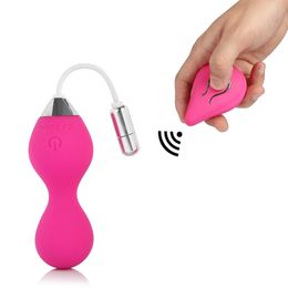 Wireless Remote Control Kegel Ball Make Vagina Tighten Exercise Device 10 Frequency Vibrating Vagina Ball Vibrator Eggs Sex Toys S627
