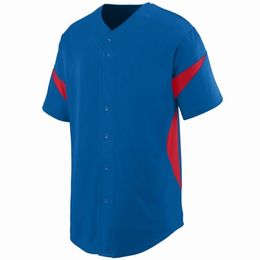 54566 Custom Baseball Blank jersey Button Down Pullover Men Women size S-3XL