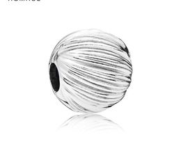 2017 Fit Sterling Silver Bracelet Wave Hollow Ball Charms Beads European Stopper Clip Lock Charm Fits Pandora Bracelet Jewelry Findings