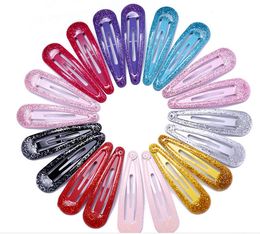 100 pcs Snap Grampos de Cabelo Glitter Grampos de cabelo para Crianças Crianças Grampo de Cabelo Pinos para o Bebê Meninas Acessórios Para o Cabelo de Metal Bonito Presilhas