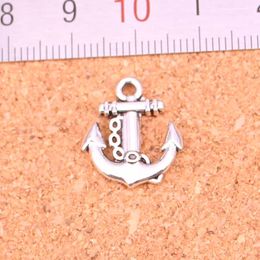 127pcs Charms double sided anchor sea Antique Silver Plated Pendants Making DIY Handmade Tibetan Silver Jewellery 18*15mm