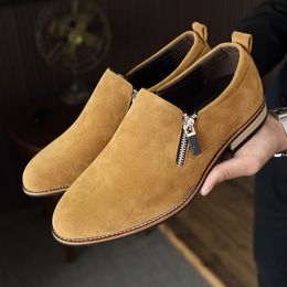 Hot Sale-2019 New Fashion Shoes Men Shoes Youth Trend Thick Solid Leather Shoes Yards Free Shipping