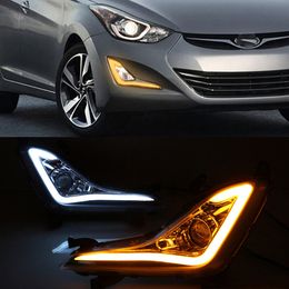 2Pcs for Hyundai Elantra Avante 2014 2015 LED DRL Daytime running light daylight driving light fog lamp frame Fog light264G