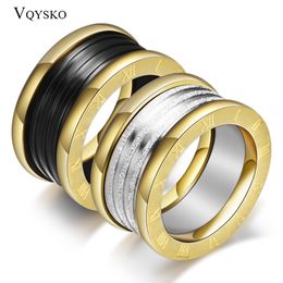 Two Colour Vintage Antique Retro Stainless steel Rings For Women Men Jewellery Engagement Wedding Rings Party Accessories