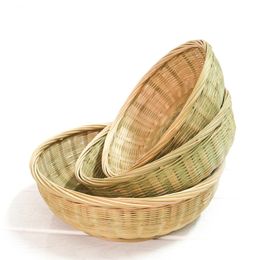 Fruit plate woven basket handmade round hollow food sundries storage kitchen decoration house Reorganisation biodegradable eco friendly