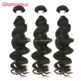 Glamorous Cheap Hair Bundles Italian Wave 4Pcs Human Hair Weave Extensions Full Cuticle Brazilian Malaysian Indian Peruvian Virgin Hair Weft