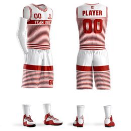 Custom Basketball Jersey Reversible Uniform Add Any Team Name Number Personalised Sports Vest for Men/Boys