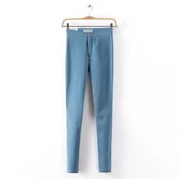 Mode – Damen-Jeans, 2016, Frühling und Herbst, bedruckt, zerrissen, ausgewaschen, schmale Jeans, Vintage-Stil, elastisch, bemalte Denim-Hose