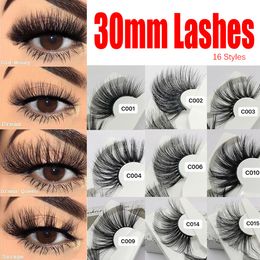 27-30mm 5D Mink Eyelashes False lashes Crisscross Fake Eyelashes Makeup Mink Lashes Extension Eyelash Multi-layer