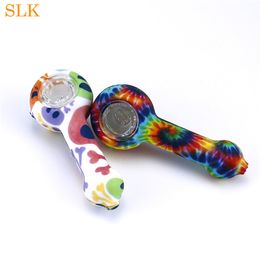 Glass Smoking Bong Dabs Rig Silicone Water Pipes Silicone Bongs With Glass Bowl Oil Rigs Bubbler Mini Smoking Pipe
