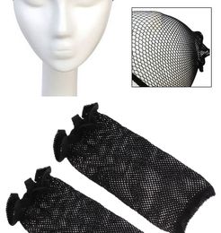 fishnet Wig Cap Stretchable Elastic Hair Net Snood Wig Cap Black Color Hair Net Wig Net Free Shipping Fishnet Weaving