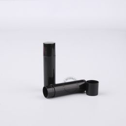 Wholesale Makeup Tool 100 x 5gram Plastic Lip Balm Tube Black Lipstick Bottle 5cc Lip Balm Stick Smaple Packaging Free Shipping