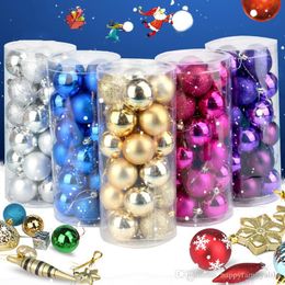 24pcs Christmas Tree Decor Ball Bauble Xmas Party Hanging Ball Ornament decorations for Home Christmas decorations Gift