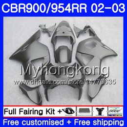 Body Matte black frame For HONDA CBR900RR CBR 954 RR CBR900 RR CBR954 RR 280HM.9 CBR 900RR CBR954RR 02 03 CBR 954RR 2002 2003 Fairings kit