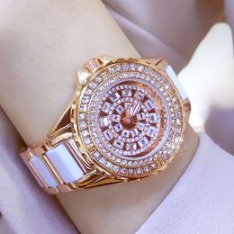 Diamond Watches Women 2019 Famous Brand Fashion Ceramic Women Wrist Watches Ladies Stainless Steel Female Clock Relogio Feminino V191217