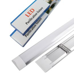 New Surface Mounted LED Batten Double row Tubes Lights 2FT 3FT 4FT T8 Fixture Purification LED tri-proof Light Tube AC 110-240V