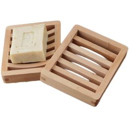 Customized logo wooden soap dish tray holder storage soap rack plate boxes container for bath shower plate bathroom