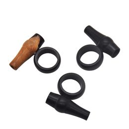 Latest Natural Wooden Preroll Roller Tobacco Cigarette Holder Ring Finger Portable Filter Mouthpiece Tips Mouth Innovative Design Smoking