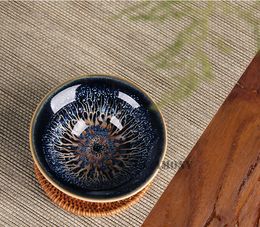 1PCS jingdezhen Heaven Eyes tea red glaze Chinese Porcelain Traditional Skill Gentle Teacup Tea Set Bowl