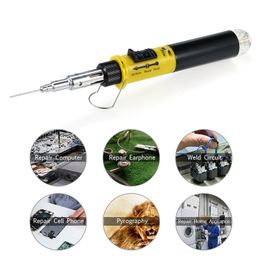 Freeshipping 105 K 12 In 1 Gas Soldering Iron Cordless Welding Pen Butane Blow Torch Small Size Light Weight And Portable Repair Tool