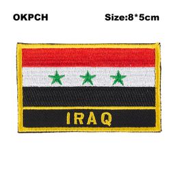 Free Shipping 8*5cm Iraq Shape Mexico Flag Embroidery Iron on Patch PT0201-R