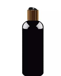 500ml black empty plastic shampoo bottles with caps DIY lotion PET Bottle With Gold Cap,transparent cosmetic packaging 60pcs 2022
