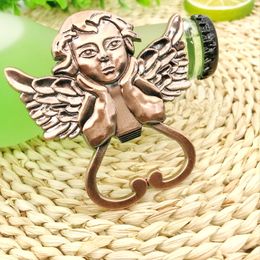 50PCS Antique Copper Angel Bottle Opener Wedding Favors Baby Christening First Communion Gift Party Giveaways For Guest