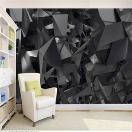 3d wallpapers Creative stereo 3d extended space geometric wallpapers large background wall