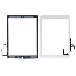 oem aaaa for ipad air ipad 5 touch screen digitizer front glass display touch panel replacement home button flex adhesive sticker