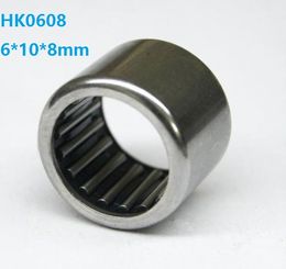 100pcs/lot 6x10x8mm HK061008 HK0608 Drawn Way Cup Type Needle Roller Bearing 6*10*8mm