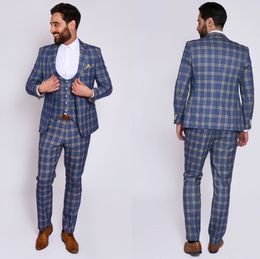 niestandardowe mężczyźni Trzy sztuki Mens Prom Tuxedos Suits Najnowsze spodnie kamizelki Projekt Projekt Slim Fit Blazer Jatterpantsvantsvest