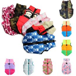 Pet clothing Dog Warm vest clothes Blue Skull Butterfly camouflage Teddy clothes for autumn and winter