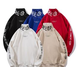 velvet hoodie NZ - Men's Hoodies & Sweatshirts Mens Turtleneck Letter Printing Plus Velvet Sweater Fashion Casual Men Women Hip Hop Hoodie Sweatshirt Pullover