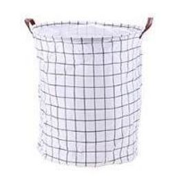 Cotton Storage Bag Lattice Letter Printing Storage Bags Cartoon Handbags Kids Toys Dirty Clothes Basket 40*50cm EEA805