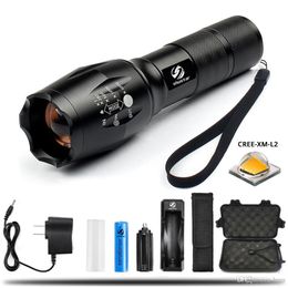 LED flashlight Tactical Flashlight 8000 Lumens L2 Zoomable 5 Modes Aluminium Lanterna LED Torch Flashlights For Camping