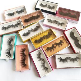 5D 25mm Faux Mink Lashes 25mm Bushy Long Dramatic False Eyelashes Volumn Fake Eye Lashes For Beauty Thick 25mm Big Full Strip Lashes