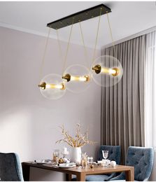 Nordic Designer New style Pendant lights Living room Bedroom Decoration Led G4 Droplight Post Moderm glass ball Combo Doprlight